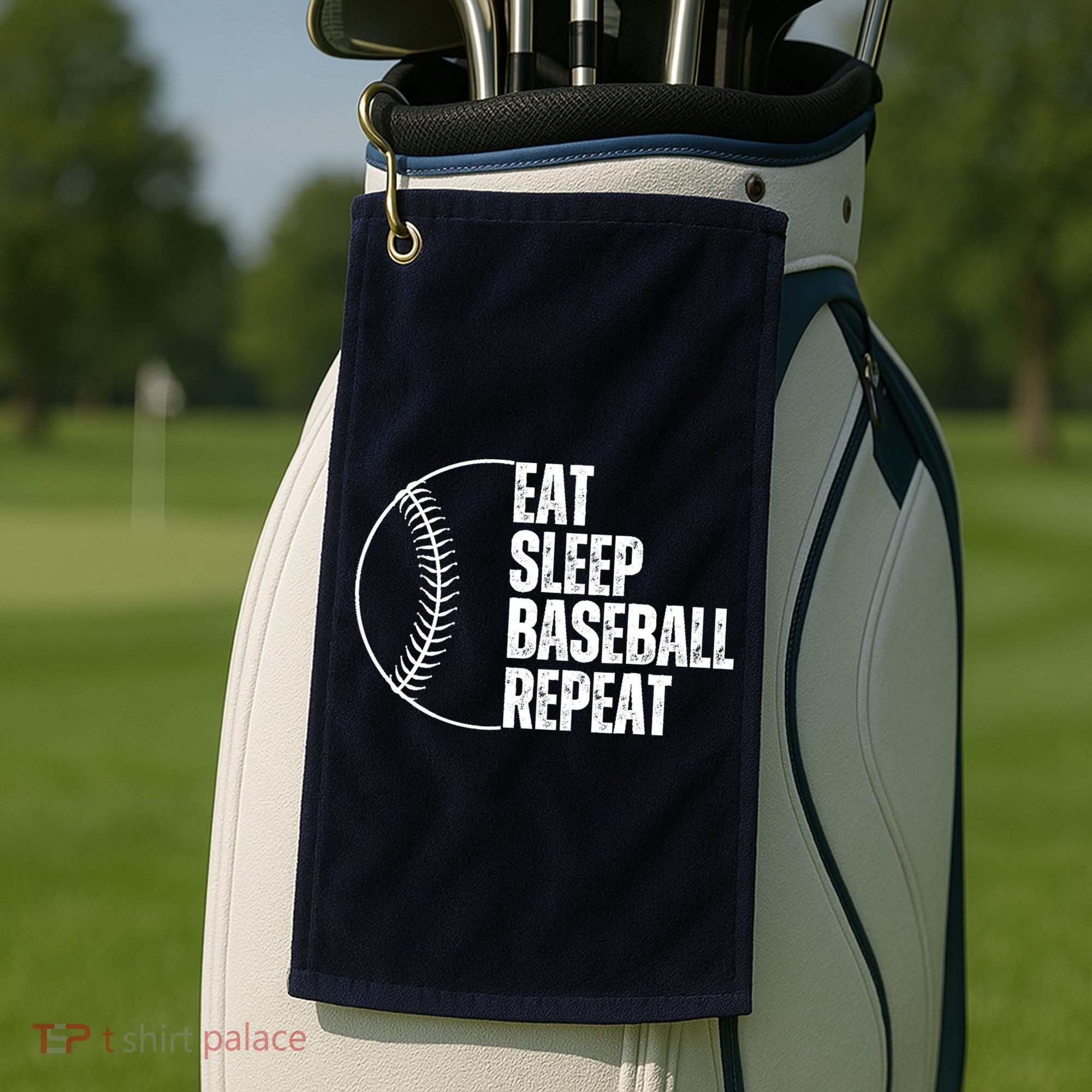 Eat Sleep Baseball Repeat Gift For Baseball Players Boy Golf Towel