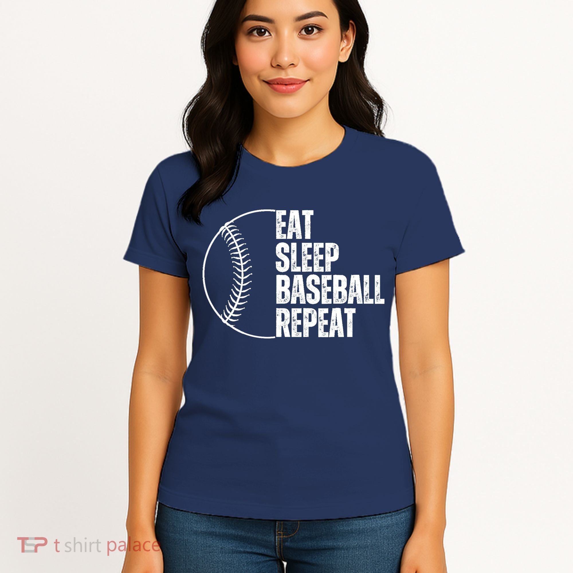Eat Sleep Baseball Repeat Gift For Baseball Players Boy Women's T-Shirt