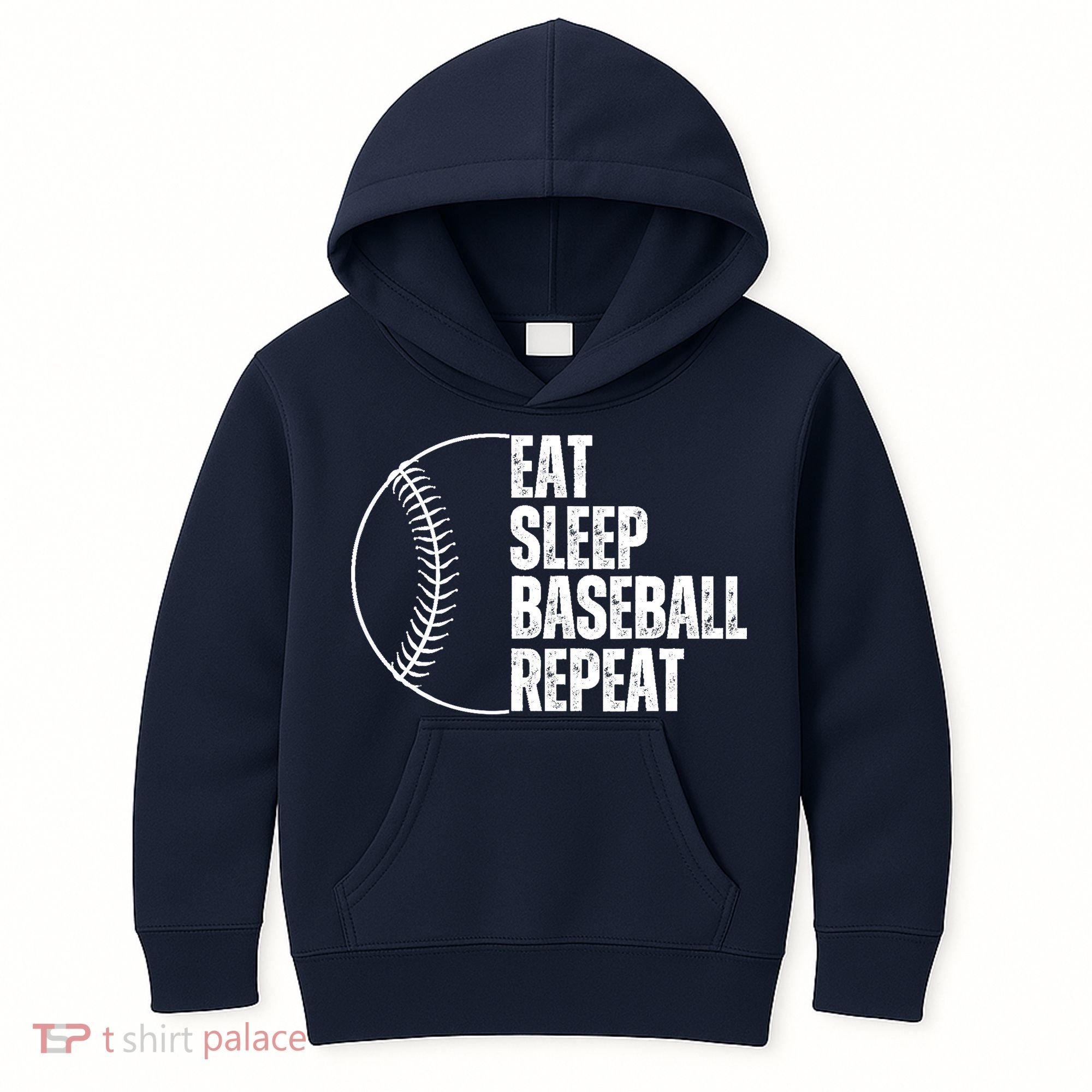 Eat Sleep Baseball Repeat Gift For Baseball Players Boy Kids Hoodie