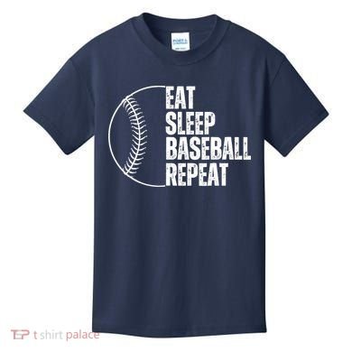 Eat Sleep Baseball Repeat Gift For Baseball Players Boy Kids T-Shirt