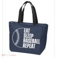 Eat Sleep Baseball Repeat Gift For Baseball Players Boy Tote Bag thumb 3