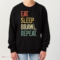 Eat Sleep Brawl Repeat Stars Funny Video Gamer Gaming Women's Sweatshirt thumb 0