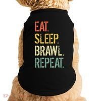 Eat Sleep Brawl Repeat Stars Funny Video Gamer Gaming Doggie Tank thumb 0