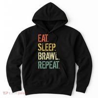 Eat Sleep Brawl Repeat Stars Funny Video Gamer Gaming Hoodie thumb 0