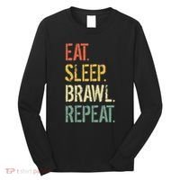 Eat Sleep Brawl Repeat Stars Funny Video Gamer Gaming Long Sleeve Shirt thumb 0