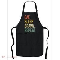Eat Sleep Brawl Repeat Stars Funny Video Gamer Gaming Apron thumb 0