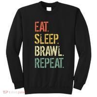 Eat Sleep Brawl Repeat Stars Funny Video Gamer Gaming Sweatshirt thumb 0