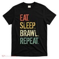 Eat Sleep Brawl Repeat Stars Funny Video Gamer Gaming T-Shirt thumb 0