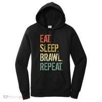 Eat Sleep Brawl Repeat Stars Funny Video Gamer Gaming Women's Hoodie thumb 0