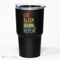 Eat Sleep Brawl Repeat Stars Funny Video Gamer Gaming Tumbler thumb 0
