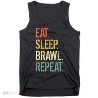 Eat Sleep Brawl Repeat Stars Funny Video Gamer Gaming Tank Top thumb 0