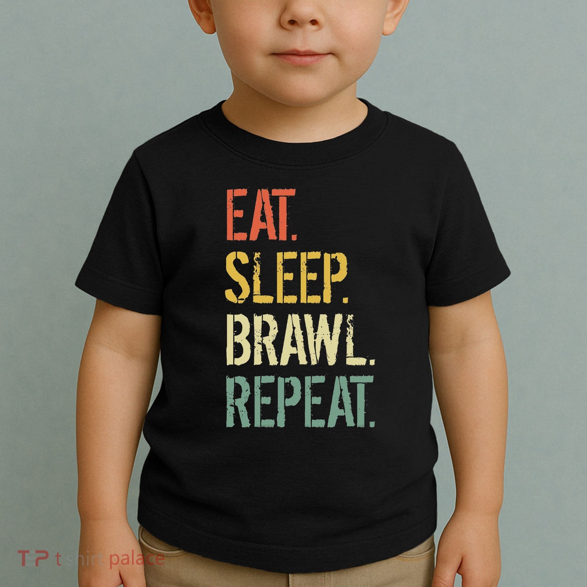Eat Sleep Brawl Repeat Stars Funny Video Gamer Gaming Toddler T-Shirt