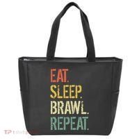 Eat Sleep Brawl Repeat Stars Funny Video Gamer Gaming Tote Bag thumb 0