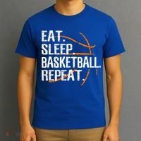 Eat Sleep Basketball Repeat Funny Gift For Basketball Lover Gift T-Shirt thumb 3