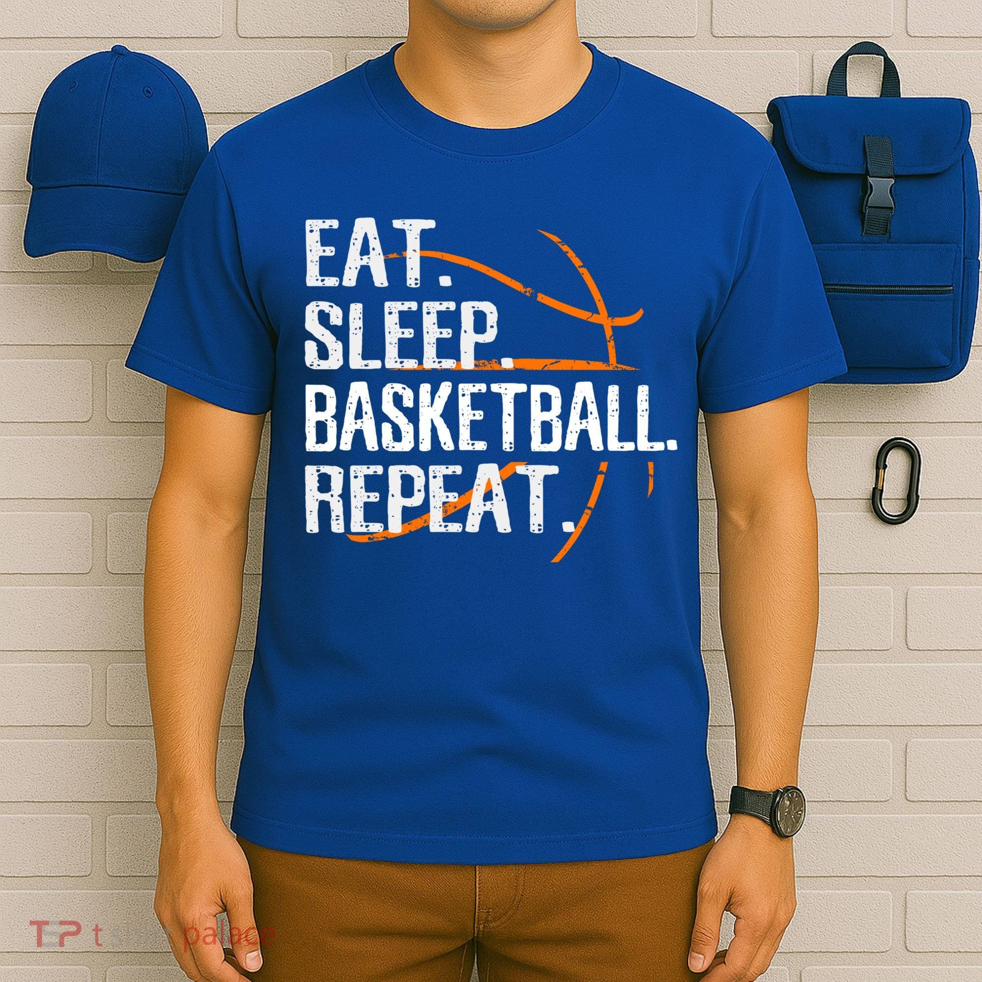 Eat Sleep Basketball Repeat Funny Gift For Basketball Lover Gift T-Shirt