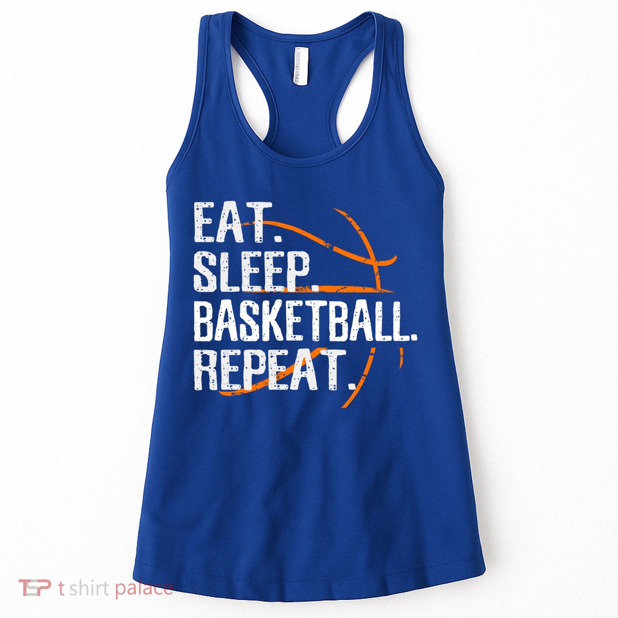 Eat Sleep Basketball Repeat Funny Gift For Basketball Lover Gift Women's Tank Top