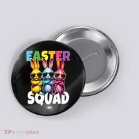  Easter Squad Bunny Cool Bunnies Happy Easter  Button thumb 0