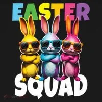  Easter Squad Bunny Cool Bunnies Happy Easter  Bucket Hat thumb 4