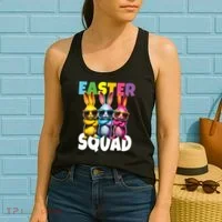  Easter Squad Bunny Cool Bunnies Happy Easter  Women's Tank Top thumb 2