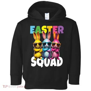  Easter Squad Bunny Cool Bunnies Happy Easter  Toddler Hoodie