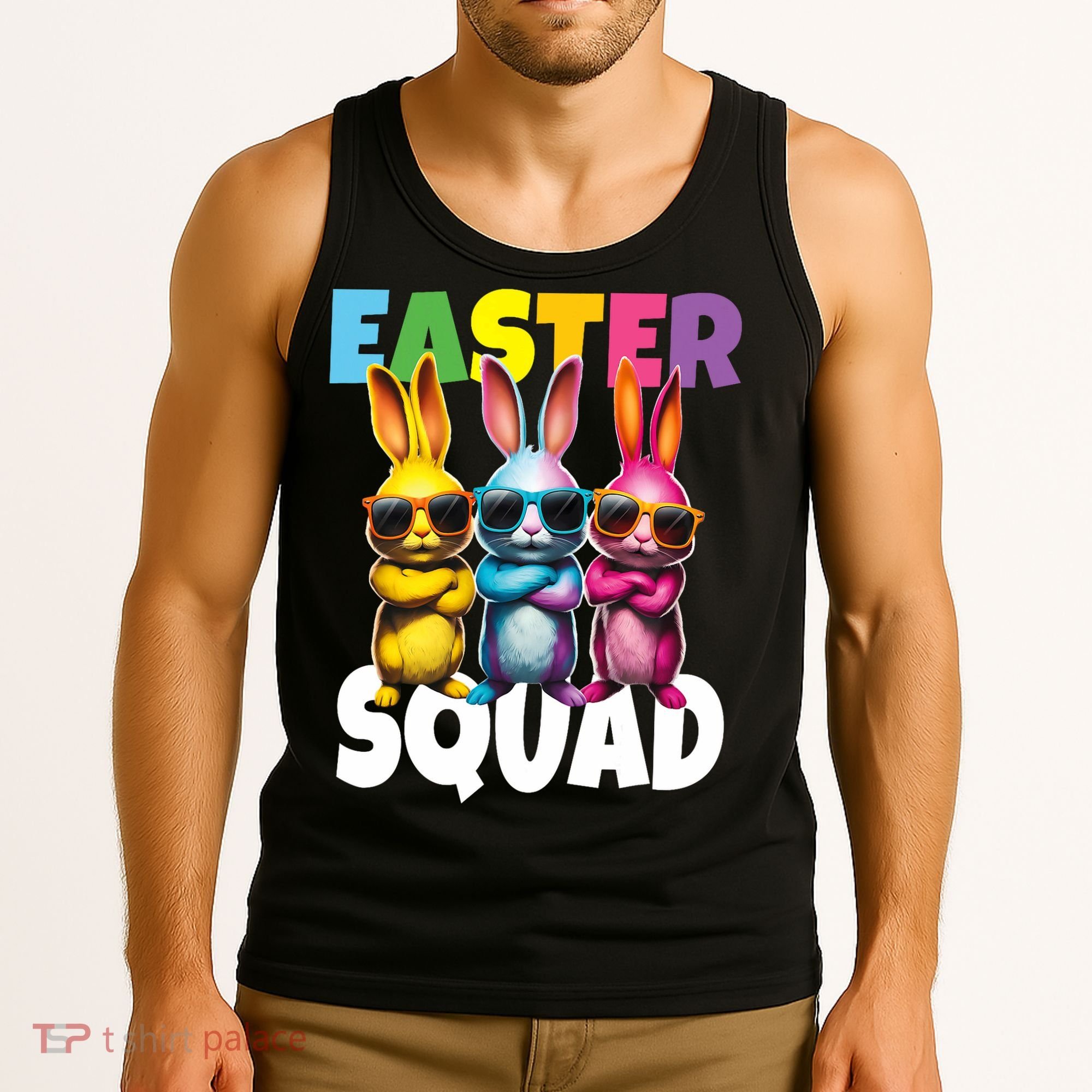  Easter Squad Bunny Cool Bunnies Happy Easter  Tank Top