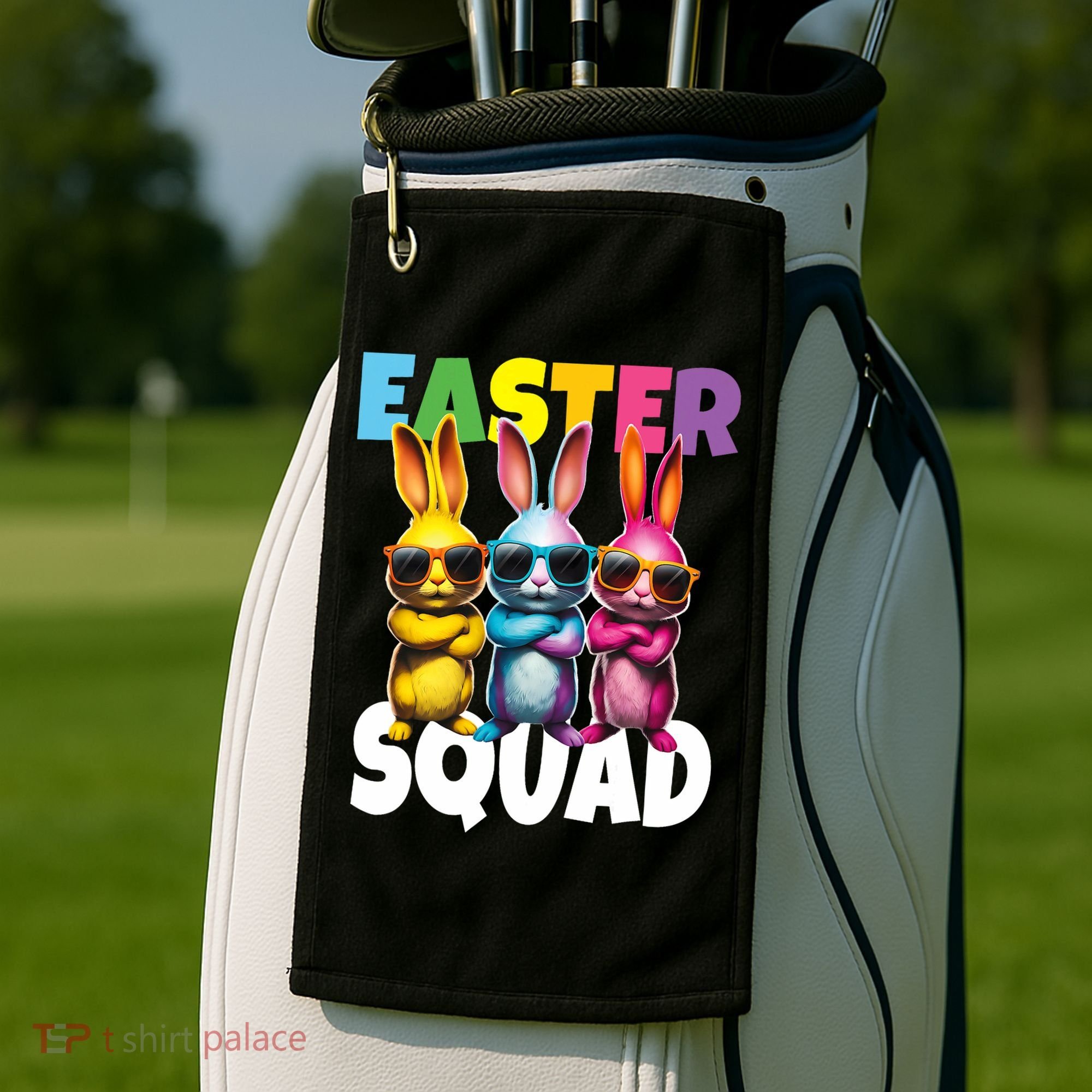  Easter Squad Bunny Cool Bunnies Happy Easter  Golf Towel