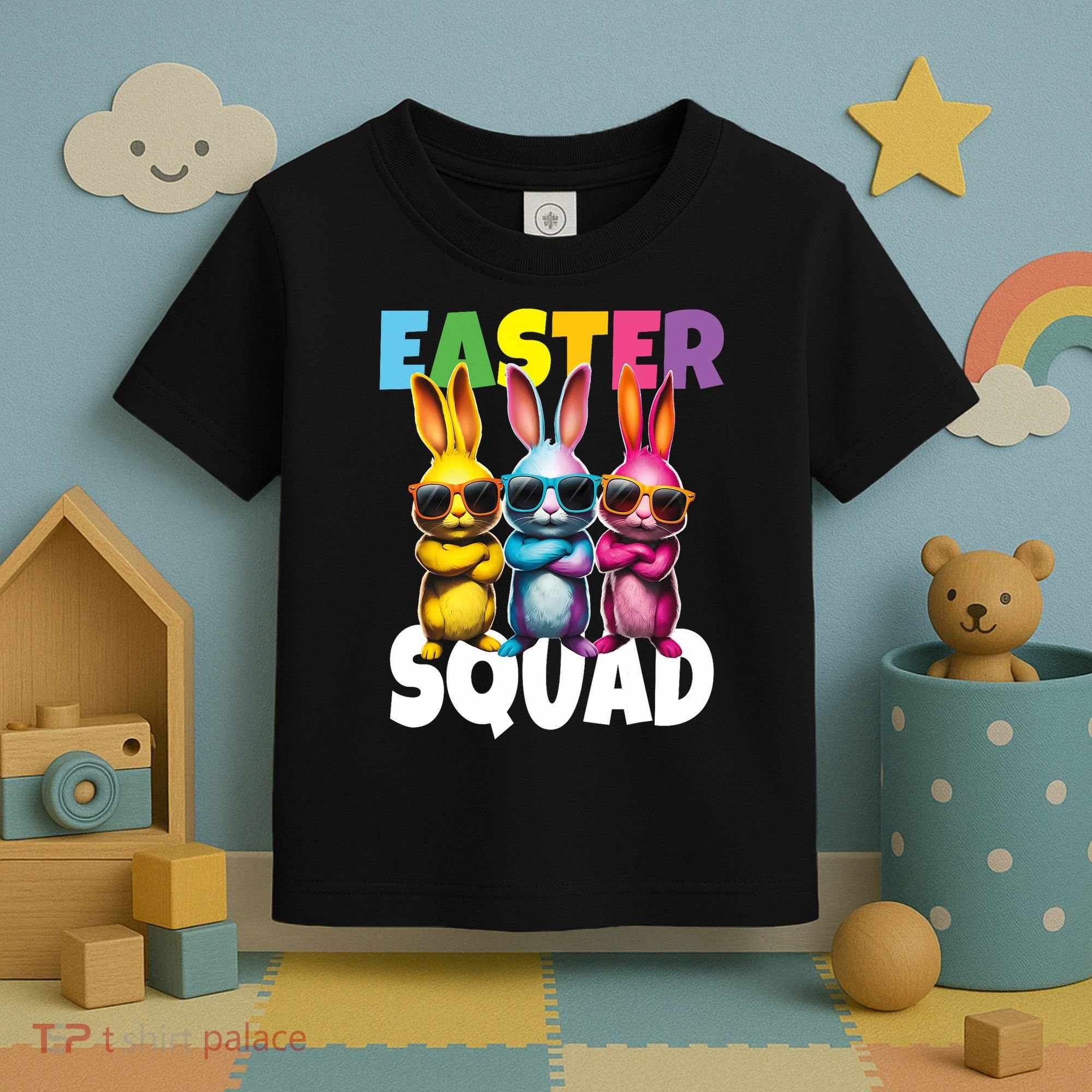  Easter Squad Bunny Cool Bunnies Happy Easter  Toddler T-Shirt