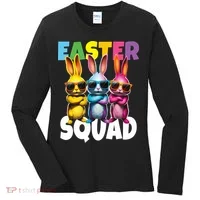  Easter Squad Bunny Cool Bunnies Happy Easter  Women's Long Sleeve Shirt thumb 0
