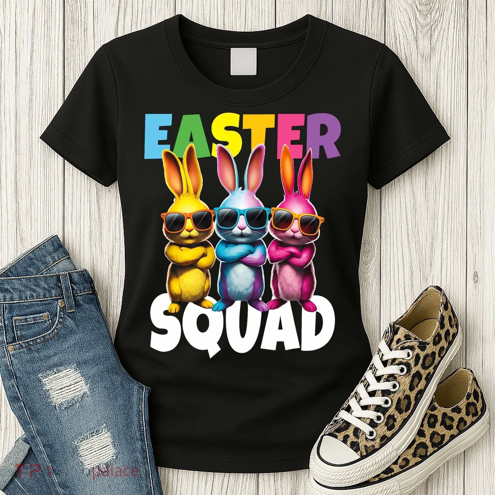  Easter Squad Bunny Cool Bunnies Happy Easter  Women's T-Shirt