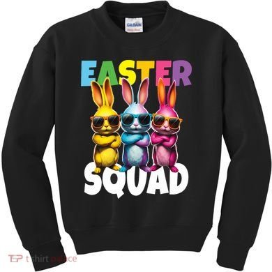  Easter Squad Bunny Cool Bunnies Happy Easter  Kids Sweatshirt