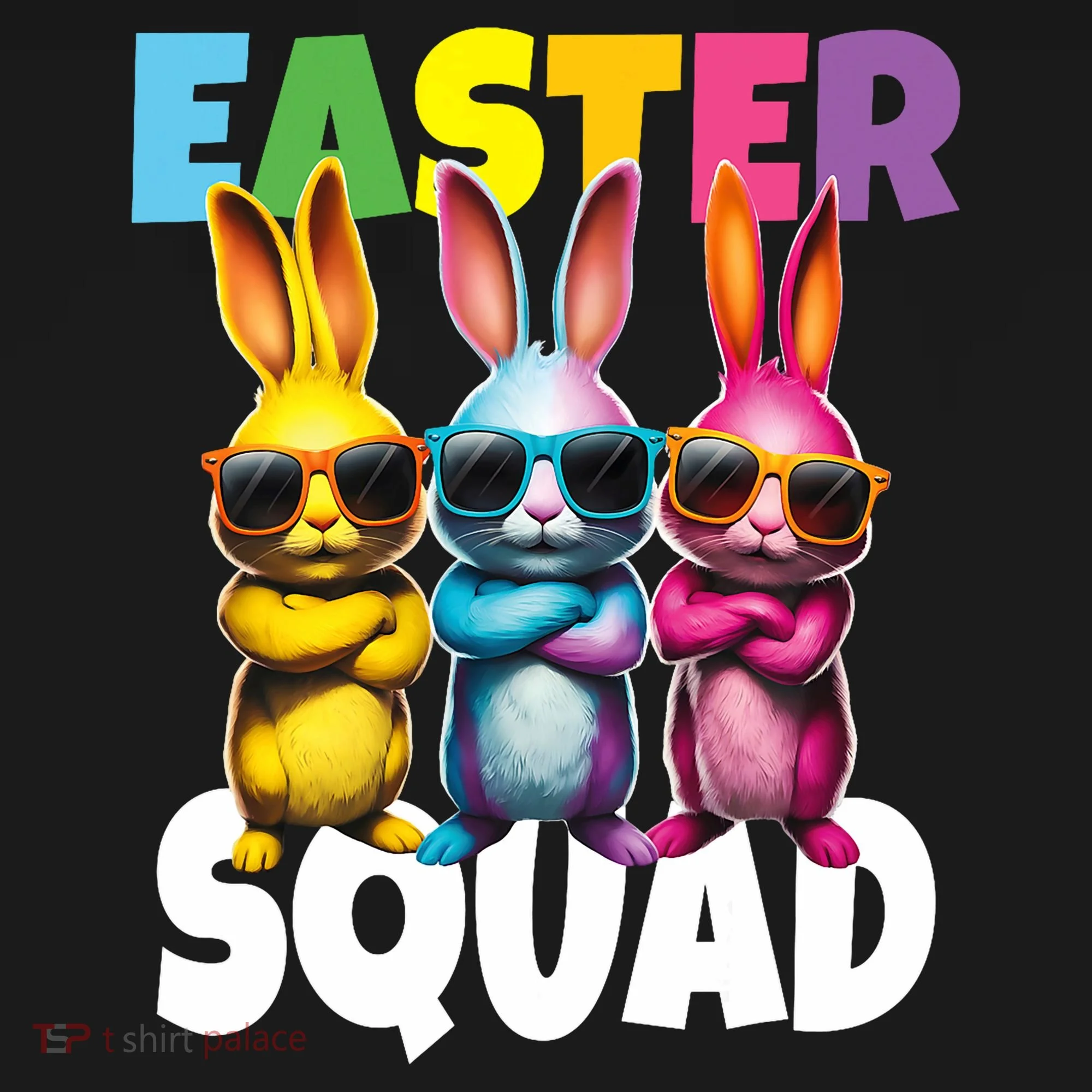  Easter Squad Bunny Cool Bunnies Happy Easter  Kids Sweatshirt