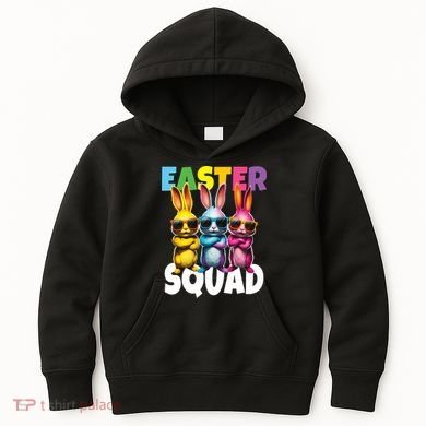  Easter Squad Bunny Cool Bunnies Happy Easter  Kids Hoodie