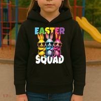  Easter Squad Bunny Cool Bunnies Happy Easter  Kids Hoodie thumb 3