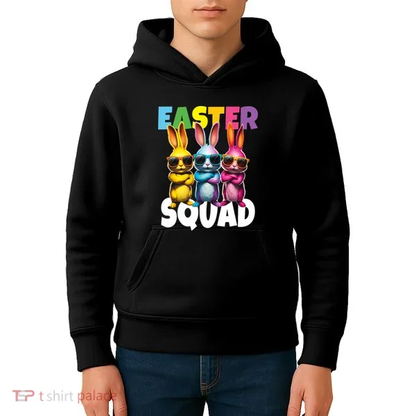  Easter Squad Bunny Cool Bunnies Happy Easter  Kids Hoodie