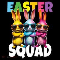  Easter Squad Bunny Cool Bunnies Happy Easter  Kids Long Sleeve Shirt thumb 2