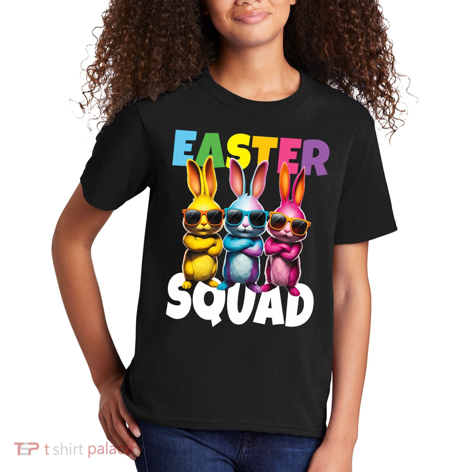  Easter Squad Bunny Cool Bunnies Happy Easter  Kids T-Shirt