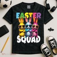  Easter Squad Bunny Cool Bunnies Happy Easter  Kids Tie-Dye T-Shirt thumb 2
