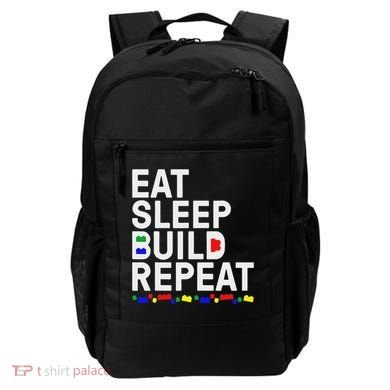 Eat Sleep Build Gift Cool Blocks Building Backpack