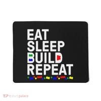 Eat Sleep Build Gift Cool Blocks Building Mousepad thumb 0