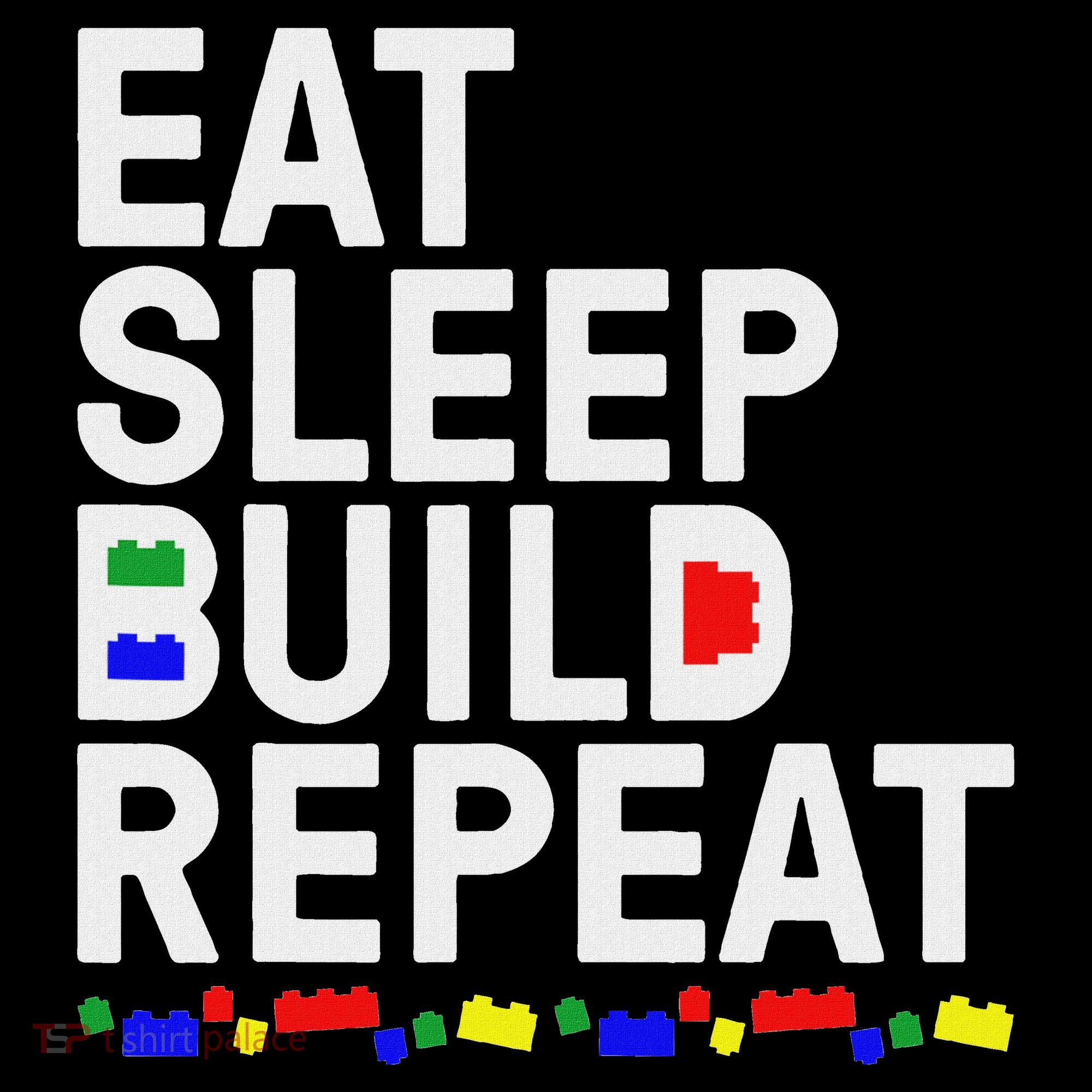 Eat Sleep Build Gift Cool Blocks Building Mousepad