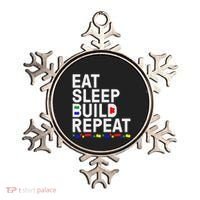 Eat Sleep Build Gift Cool Blocks Building Ornament thumb 0