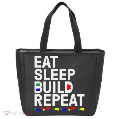 Eat Sleep Build Gift Cool Blocks Building Bag