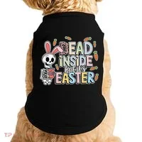 Easter Skeleton Bunny But Did You Dye Spring Egg Doggie Tank thumb 0