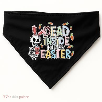 Easter Skeleton Bunny But Did You Dye Spring Egg USA-Made Doggie Bandana