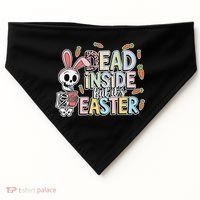 Easter Skeleton Bunny But Did You Dye Spring Egg USA-Made Doggie Bandana thumb 0