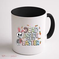 Easter Skeleton Bunny But Did You Dye Spring Egg Coffee Mug thumb 1