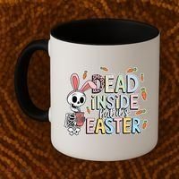 Easter Skeleton Bunny But Did You Dye Spring Egg Coffee Mug thumb 2