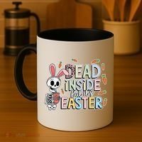 Easter Skeleton Bunny But Did You Dye Spring Egg Coffee Mug thumb 4