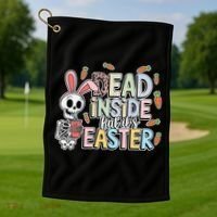 Easter Skeleton Bunny But Did You Dye Spring Egg Golf Towel thumb 1