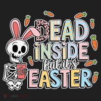 Easter Skeleton Bunny But Did You Dye Spring Egg Golf Towel thumb 3